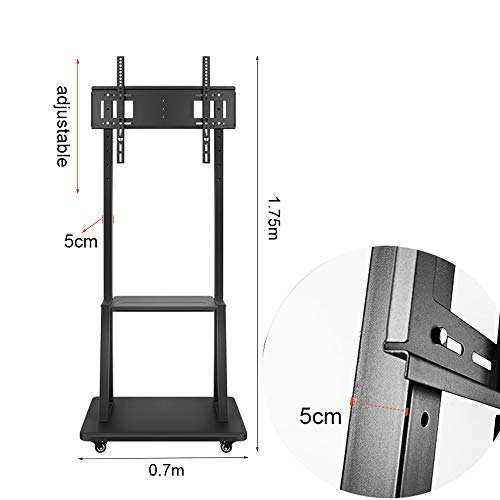 Soporte móvil para TV con altura ajustable para pantalla 32 a 80 pulgadas miniatura 6