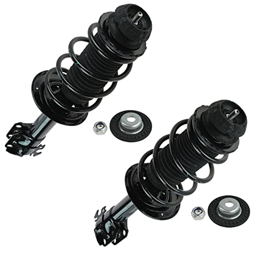 Image of TRQ Front Driver and Passenger Side Strut and Spring Assembly Set Loaded Compatible with 07-12 Toyota Yaris