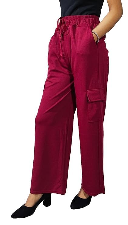 Women & Girls Cargo Pants Relaxed Straight Fit Trousers with 4 Utility Pockets, Lightweight Durable Fabric Stylish Bottom Wear for College, Travel & Outdoor Use-image-15
