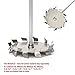 PGFUN 304 Stainless Steel Dispersing Disc 30-500mm/1.2-19.7 inch Dispersion Impeller High Speed Dispersing Machine Blade Paddle Impeller with 8mm Shaft Hole (Dia 60mm/2.4