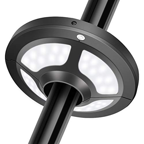 Lampes pour Parasol, Jirvyuk Lampe pour Parasol de Jardin avec 36 Ampoules LED, 2 Mode différentes dillumination pour Terrasse, Jardin, Grand Parapluie fonctionne avec 3 Batteries de Type AA (Inclus)