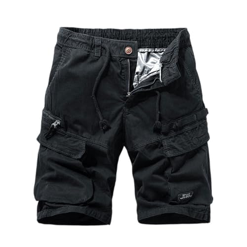 MOKBAY Pantalones Cortos Blancos Hombre Compra Online Short Negro Ropa Cremallera Bolsillos Bermudas Cargo Pantalones Cargo Verano Pantalon Corto Trabajo Hombre Calções Homem Negro L