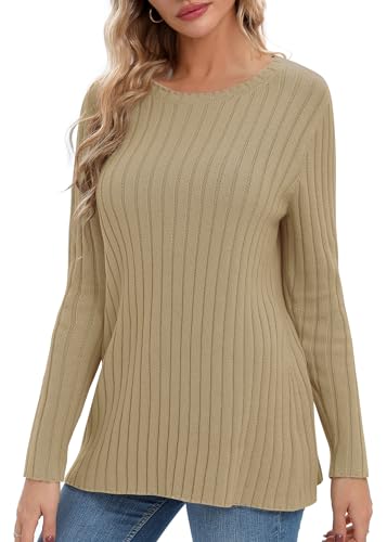 Image of Urban CoCo Women's Lightweight Crewneck Pullover Sweaters Long Sleeve Fall Knitted Sweater Tops