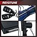 REVOTUNE Universal 4PCS Car Power Door Lock Actuator Kit with 2 Remote Controls 12V Keyless Entry System for Central Locking Conversion - Black