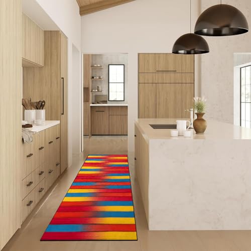 Alfombra de pasillo de pelo corto lavable para entrada y salón 60x120 cm 3