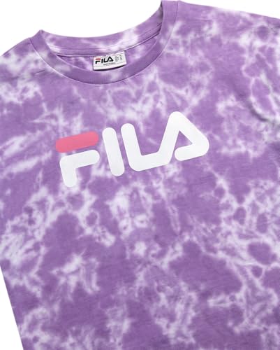 Fila Girls Short Sleeve Crop Top - Tie-Dye Crewneck Cute Summer Top and Graphic Shirts for Girls with Front Tie (Sizes: 7-16)3