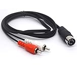 OpenII 7 Pin DIN Male to Dual RCA Male Cable Audio Adapter Lead Connects CD player, DVD, Phono, LD AUX Port to Bang Olufsen (1 meter)
