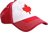 Canada Maple Leaf Hat | Canadian Pride Embroidered Adult Twill Baseball Cap