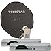 Produktbild Telestar Alurapid 45 2-Teilnehmer Sat-Komplettanlage (inkl. 45cm Spiegel, Twin-LNB, 2x Sat-Receiver Teledigi 3 S+) grau