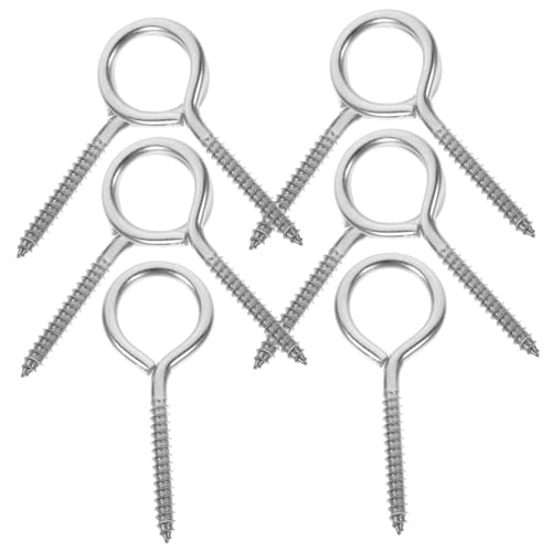 NAMOARLY 10 Pack Heavy Duty Ceiling Hooks Screw for Load Securing Anti-Eye Screws Indoor/Outdoor Use Stainless Steel
