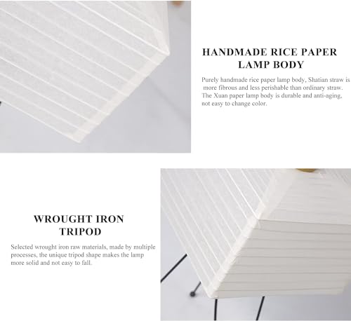Lámpara de pie de papel de arroz: iluminación acogedora que elimina luces frías 2