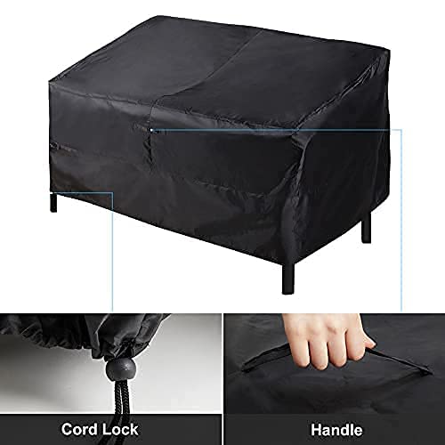 Alster Outdoor Chair Covers(2 Pack) And Patio Loveseat Cover, Durable And Waterproof Black Covers For Lounge Deep Seat, Rain Snow Dust Wind-Proof #TOP4