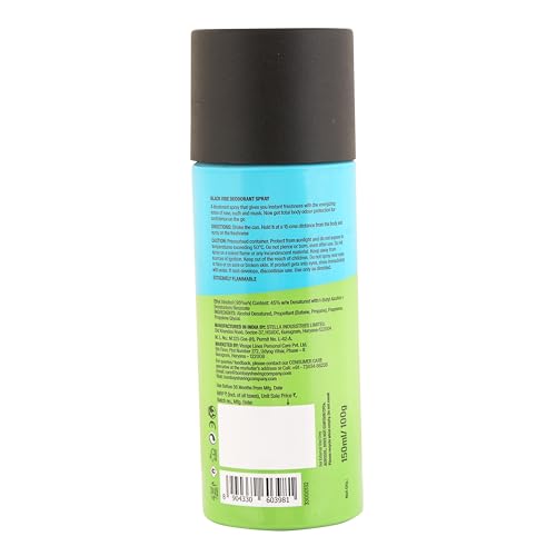 Image of Bombay Shaving Company Black Vibe Deodorant Spray for Men, 150 ml