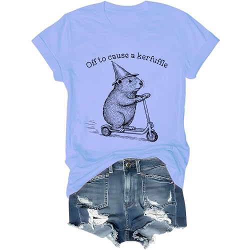 Off to Cause A Kerfuffle Shirt Off to Cause A Kerfuffle Groundhog T-Shirt Funny Tee Unisex Sky Blue