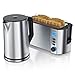 Produktbild Arendo - Wasserkocher mit toaster SET Edelstahl Silber, Wasserkocher 1,5L, 40° - 100°C Warmhaltefunktion, Toaster 4 Scheiben, LED-Display, 6 Bräunungsgrade, Brötchaufsatz
