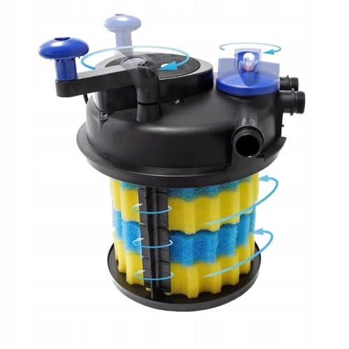 Image of Sunsun Aquarium Pond CPF Series Pond Filter Water Pressure uv Filter koi Fish Pond Filter System(Pump not Included) (CPF- 10000 (11W - 10000L /H))
