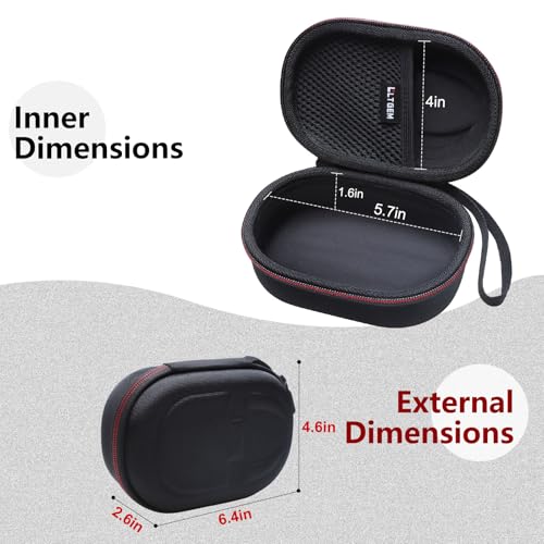 LTGEM Case Compatible with JBL Clip 5/4 Speaker, Hard Carry Travel Case for JBL Clip 5 Speaker, Black by L LTGEM - Image 2