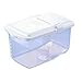 JapanBargain 1825, Set of 2 Rice Storage Containers Japanese Kome Bitsu Clear Plastic Dry Food Storage with Lid Pet Food Dog Food Cat Food Treat Kitchen Pantry Organization and Storage, 11 lbs