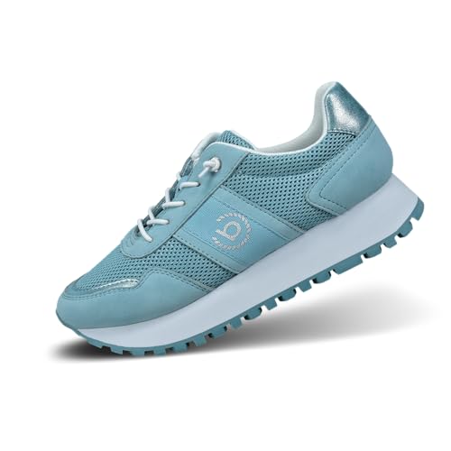 bugatti Damen-Sneaker in Hellblau mit Flyknit-Obermaterial,...