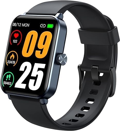 Reloj inteligente para hombres y mujeres, relojes inteligentes mejorados 2022 de 1.69 pulgadas, pantalla táctil completa, con monitor de frecuencia