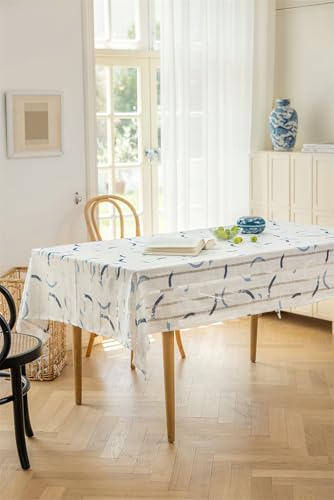 Nappe rectangle 135x100 cm à rayures Beydodo en polyester lavable