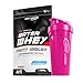 Produktbild 1 kg Best Body Nutrition Water Whey Fruity Isolate Molkenprotein + Protein Shaker (Iced Raspberry (Shaker pink))