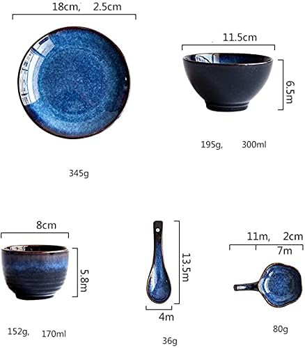 Miniatura 5 de TATSEN Cereal Bowl Set Bowls Cerámica Bowl Hotel Restaurant Table Home Cerámica Plato Set Hotel Clubhouse Vajilla Suministros Cuatro o Cinco Juegos