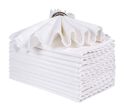 Lace Napkins,White Cloth Napkins, White Napkin Cloth,Cloth Napkins,Cotton Napkins, Cloth Napkins Set Of 12,Dinner Napkins Cloth,Napkins Cloth,Napkins Cloth Washable,Fabric Napkins 18X18 #TOP3