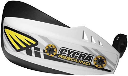 Cycra Rebound Guard evita roturas de manetas con estos paramanos blancos articulados