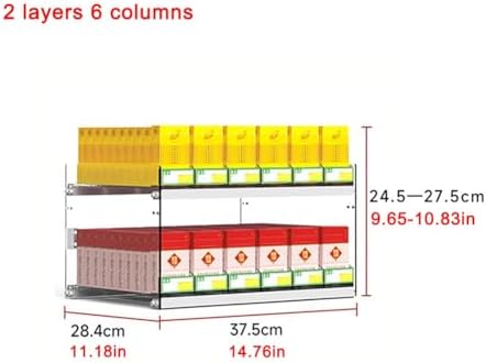 Clear Wall-Mounted Cigarette Display Shelf, Rectangular Cigarette Case Holder, 49.5x28.4x38.5cm, Perfect for Store/Cafe, Durable Cigarette Rack Organizer