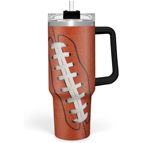 SANDJEST 40oz Football Tumbler Cover