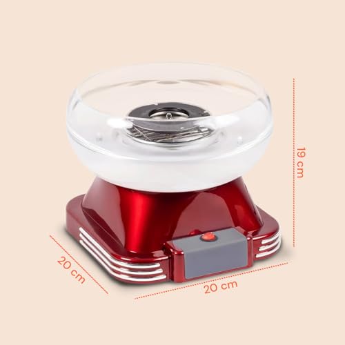 Avilia - Macchina Zucchero Filato Elettrica 500W Facile Da Usare Con Vaschetta Removibile, Accessori Inclusi E Riscaldamento Rapido Per Zucchero Colorato O Aromatizzato, Ideale Per Bambini E Feste - 9