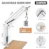 SUNMON Mic Boom Arm for HyperX QuadCast & QuadCast S, Universal Microphone Boom Arm with 3/8" to 5/8" Screw Adapter, Mic foam cover and Desk Clamp (Not Included Microphone) #3