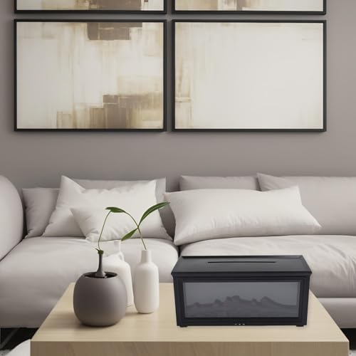 Difusor aromático eléctrico con efecto llama 3D y control remoto miniatura 6