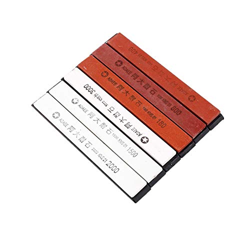 6 Peças/Conjunto de pedras de amolar Conjunto de pedras de amolar Grão 180# 400# 800# 1500# 2000# 30