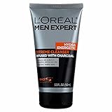 L'Oreal Paris Skincare Men Expert Hydra Energetic Facial Cleanser with Charcoal for Daily Face Washing, 2 count