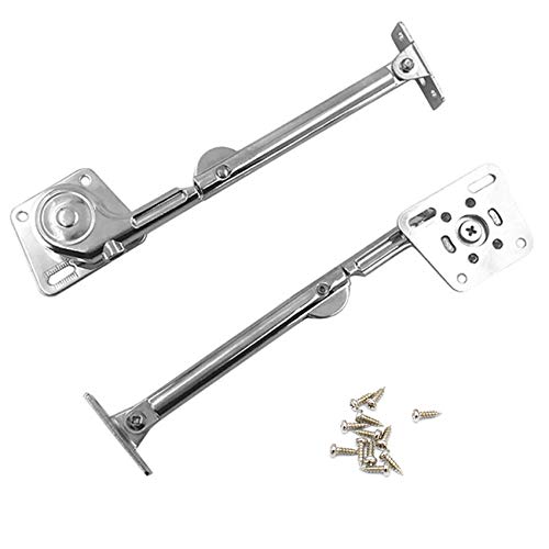 Flap Fittings Flap Support Flap Holder Hinge Cabinet - 2 Pieces Zinc Alloy Adjustable Support Flap Hinge for Kitchen Cabinets, Cupboards