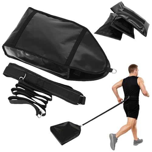 LUMINFLY Weight Sled Trainer Set Adjustable, with 3 Sandbags, Waist Belt, PVC, for Strength, Agility, and Explosive Power, Resistance & Running