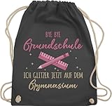 Turnbeutel Rucksack - Abgänger - Taschen - Bye Bye Grundschule ich glitzer jetzt auf dem Gymnasium | Gymnasium Einschulung | Einschulung 5. Klasse | Schulwechsel ins Gymi | Grundschule Abschied