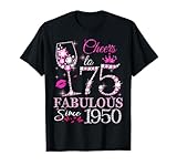 Photo Gallery womens cheers to 75 years old est 1950 75th birthday queen maglietta Photo Gallery womens cheers to 75 years old est 1950 75th birthday queen maglietta