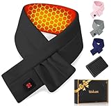 Women Men Heated Scarf Rechargeable Electric Neck Warmer Battery Thermal Clothes Winter Outdoor Apparel USB Shawl Wrap Blanket Hat Headband Ear Muff Socks for Elderly People Lady Hiking Travel Gift