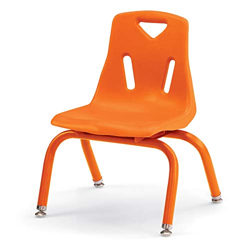 Image of Berries Jonti-Craft 8120JC1114 Stacking Chair with Powder-Coated Legs, 10 inch Height, Orange