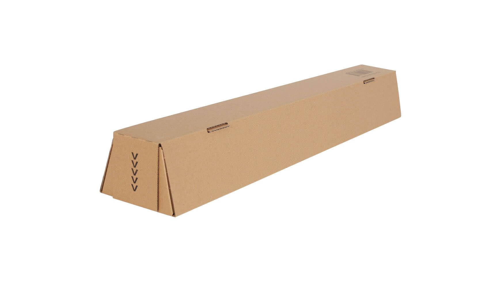 100x Trapez-Versandverpackung 610 mm x 105/55 mm A1 Braun