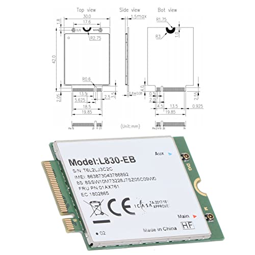 Tarjeta de Red VBESTLIFE con Módulo 4G LTE FDD, Interfaz M.2 Key B, para X280, T480, T480s, T580, P52s, L480, L580, T490, T590, P53s, T490s, X390, P43s miniatura 6