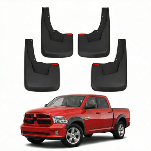 TRUXEN Mud Flaps for Dodge Ram 1500 2019–2024 Accessories, Heavy Duty No Drill 4PCS Splash Guards with Fender Flares (NOT fits Classic or TRX Models) All Weather Pickup Truck by TRUXEN - Used condition - CA$47.97