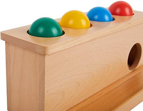 Adena Montessori Baby Push Object Permanence Ball Push Toy for 1 Year Toddler 2 Year Old