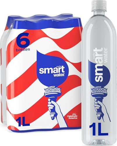 smartwater Vapor Distilled Water Bottles, 33.8 fl oz, 6 Pack