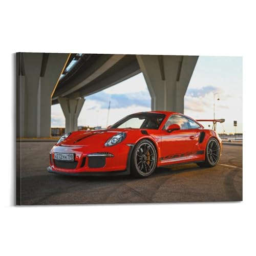 Poster de voiture de sport 911 GT3 RS rouge | Déco murale 20x30