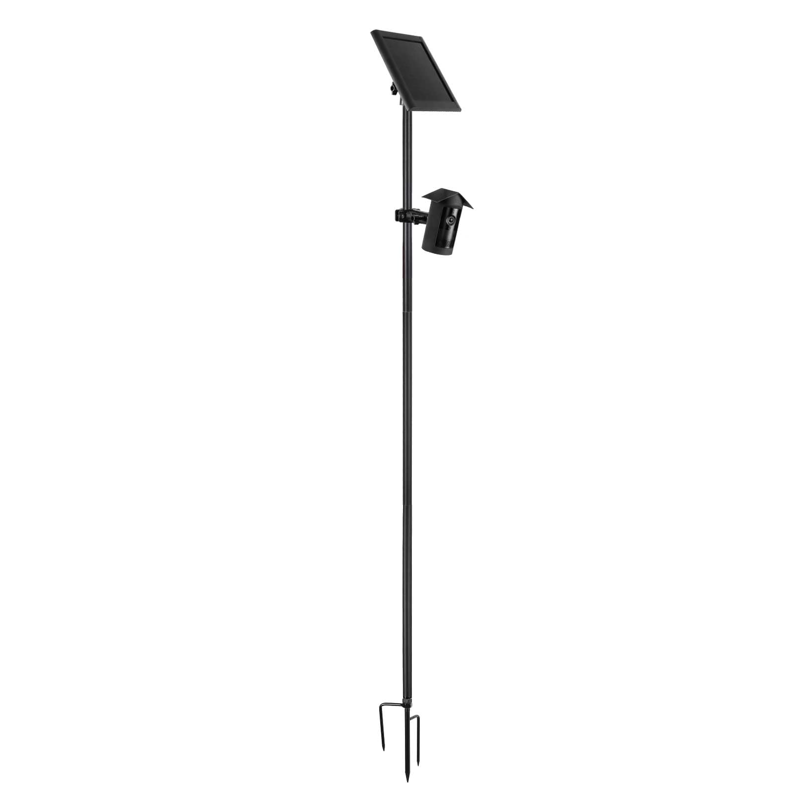 Piquet de sol pour caméra Ring Outdoor Cam Plus sans percer le mur extérieur noir