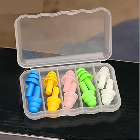 5 Pairs TPE Ear Plugs, Christmas Tree Shape, for Sleeping Noise Cancelling, Swimming, Industrial Protective Earplugs Cover